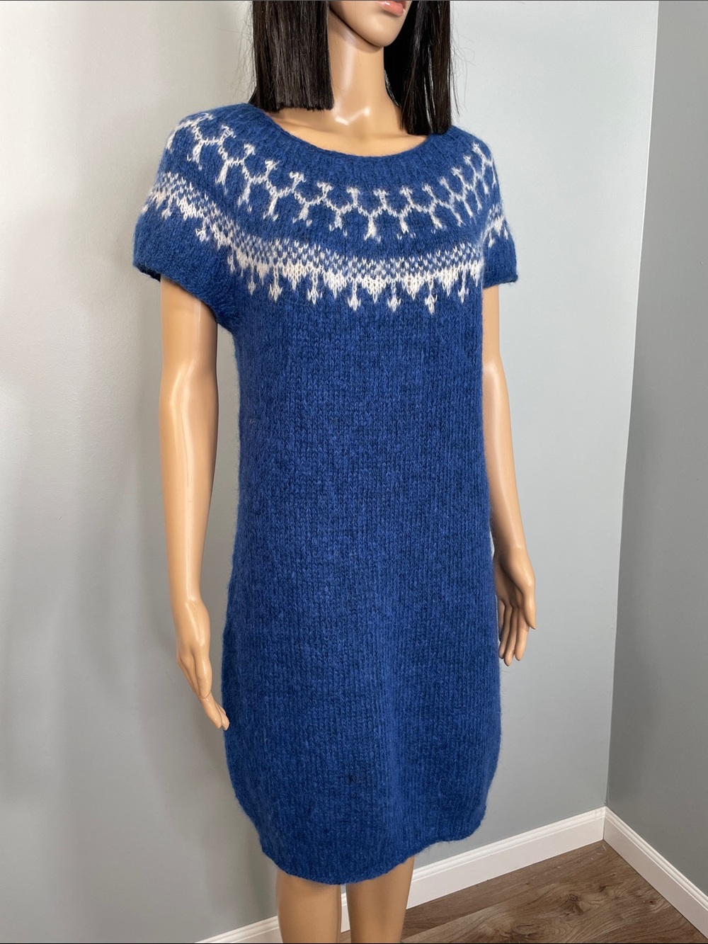 Handmade Crewneck Sweater Dress made of Icelandic Wool